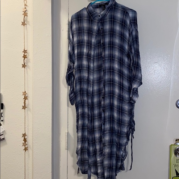 flannel maxi dress